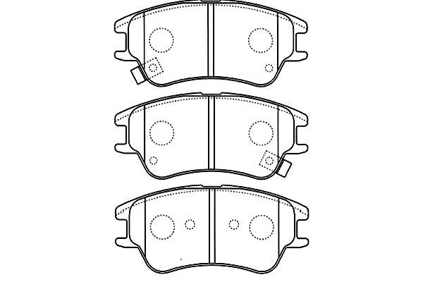 KAVO PARTS Комплект тормозных колодок, дисковый тормоз BP-3027